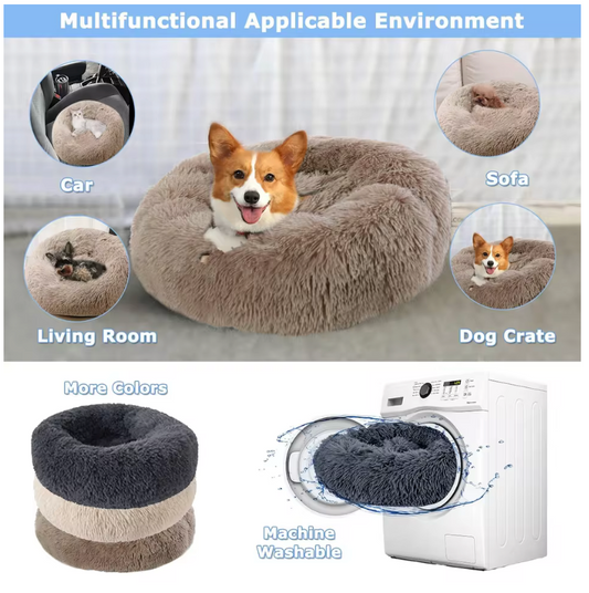 Calming Donut Dog Bed — Super Soft Washable Pet Bed