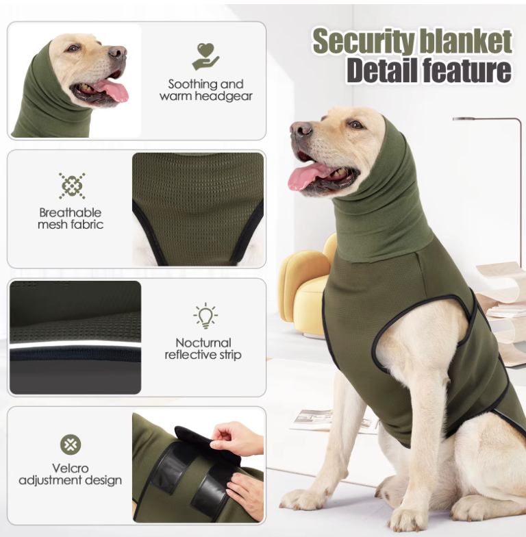 Anxiety Relief Calming Jacket — Proven Comfort for Scared Dogs